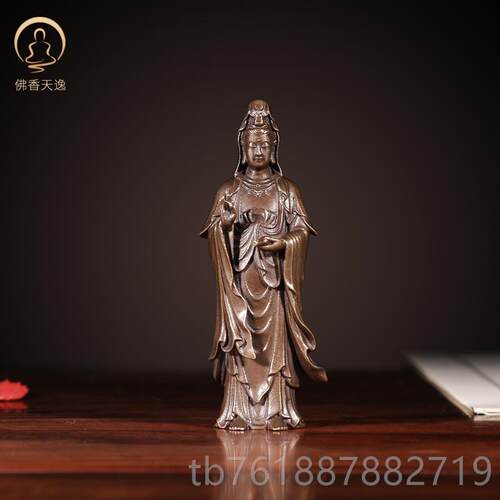 正品佛香天逸 袋铜随身小佛萨阿弥陀佛观世摆音菩禅意小佛像件口
