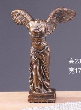 新款意人欧式创呐喊者物跪姿雕塑摆件复装饰工艺品书房古酒吧办公