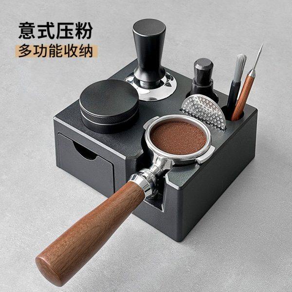 意式咖啡压粉座布粉器底座粉锤收纳多功能手柄置物座通用支撑架子
