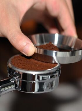 咖啡接粉环304不锈钢515358mm外卡款咖啡机手柄防飞粉圈布粉器