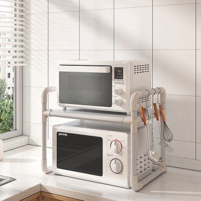 厨房微波炉置物架电饭锅烤箱架子家用多功能双层台面一体收纳支架,厨房/烹饪用具,微波炉置物架,淘宝优惠券,粉丝福利购,淘宝优惠卷