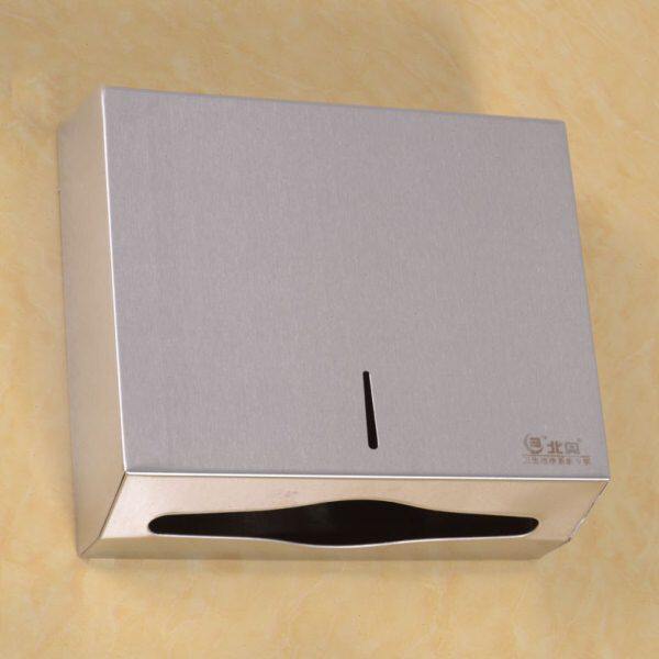 酒店卫生间不锈钢擦手纸架 纸巾盒挂壁式 长方形抽纸盒厕所厕纸盒