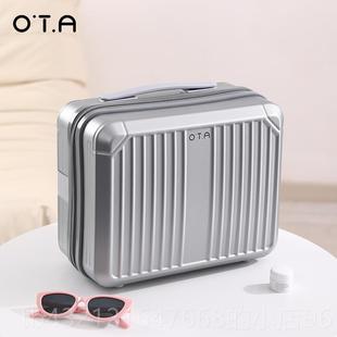高档OTA杆1寸手行李4箱附加包女提登机迷你化妆箱收纳可套拉可携