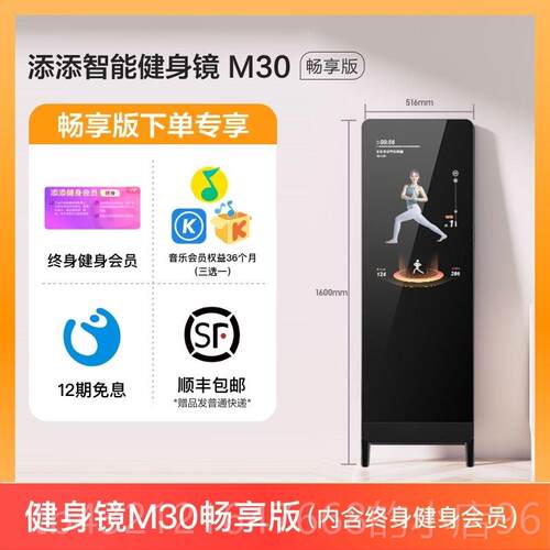 高档小度添添镜健身镜M30魔瑜AI能智全身镜运动伽