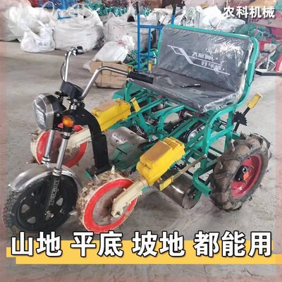 农用新款懒人专用汽油播种机三轮双垄一体播种机全自动种地机机械