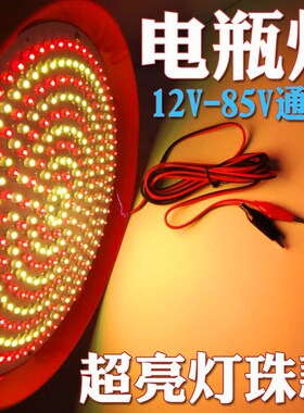 低压LED熟食灯生鲜灯12V夹子夜市摆地摊电瓶灯60伏水果专用猪肉灯