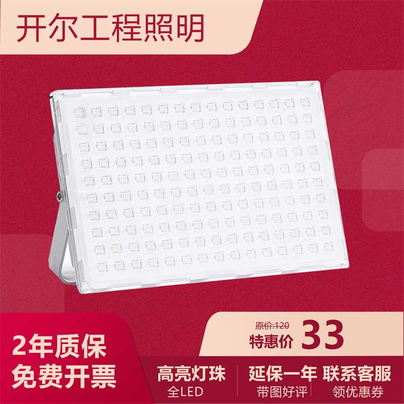 LED蚂蚁灯户外防水投光射灯100瓦200W室外招牌厂房车间防水强强光