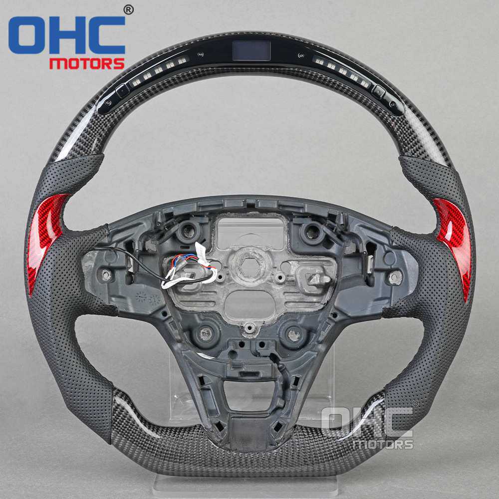 LED 真碳纤维方向盘适用于福特福克斯 Bronco mk3 2019~2024款