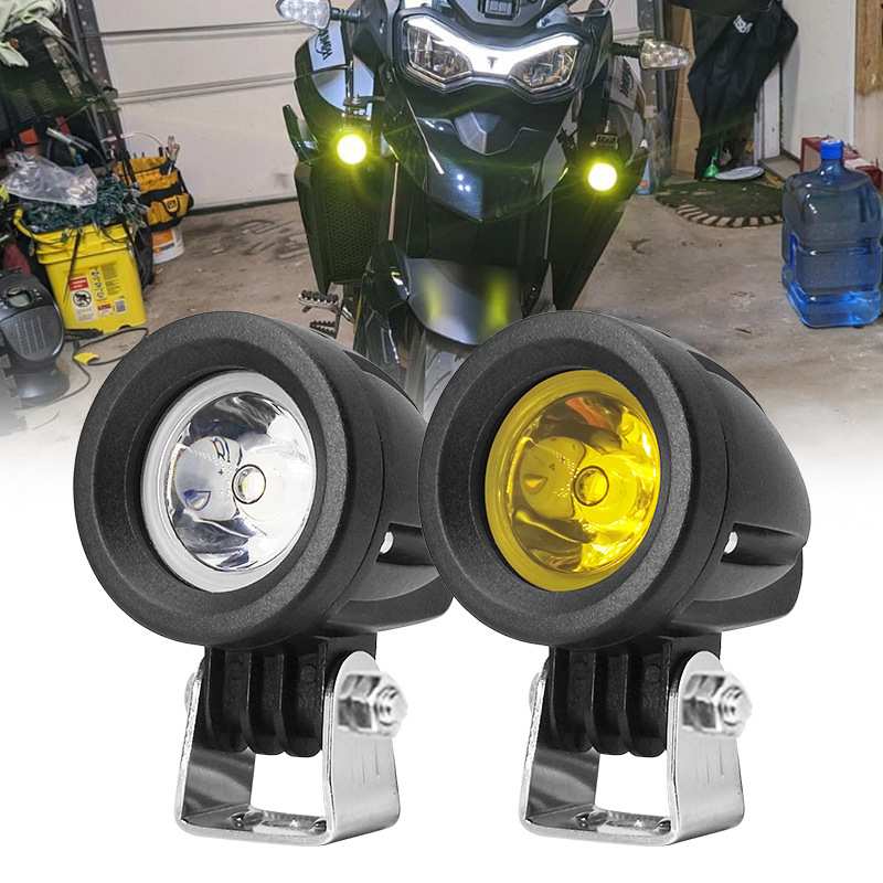 迷你改装汽车前照led黄白辅助灯 led照明摩托射灯