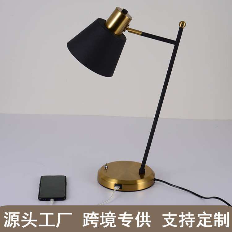 美式乡村复古台灯欧式简约客厅创意时尚卧室床头学习书房仿铜台灯