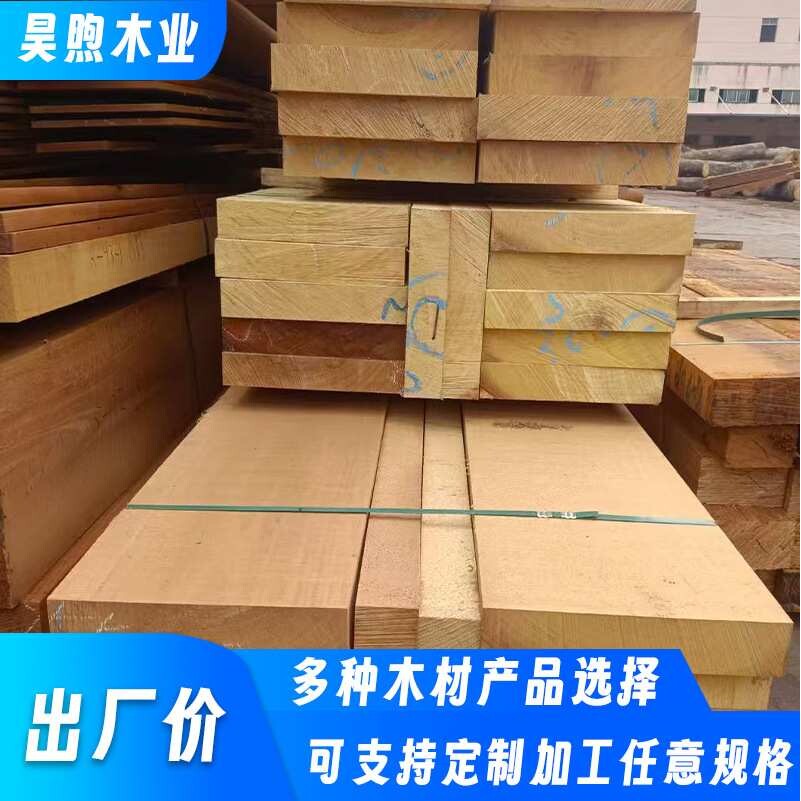 材质多样绿柄桑实木板加工圆木柱房梁园林景观材料景区建筑