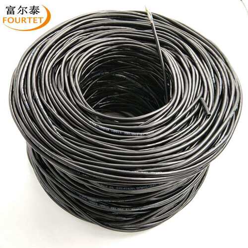 CAT5E UTP 24AWG 0.5MM无氧铜 黑色超五类国标过测试工程级网络线