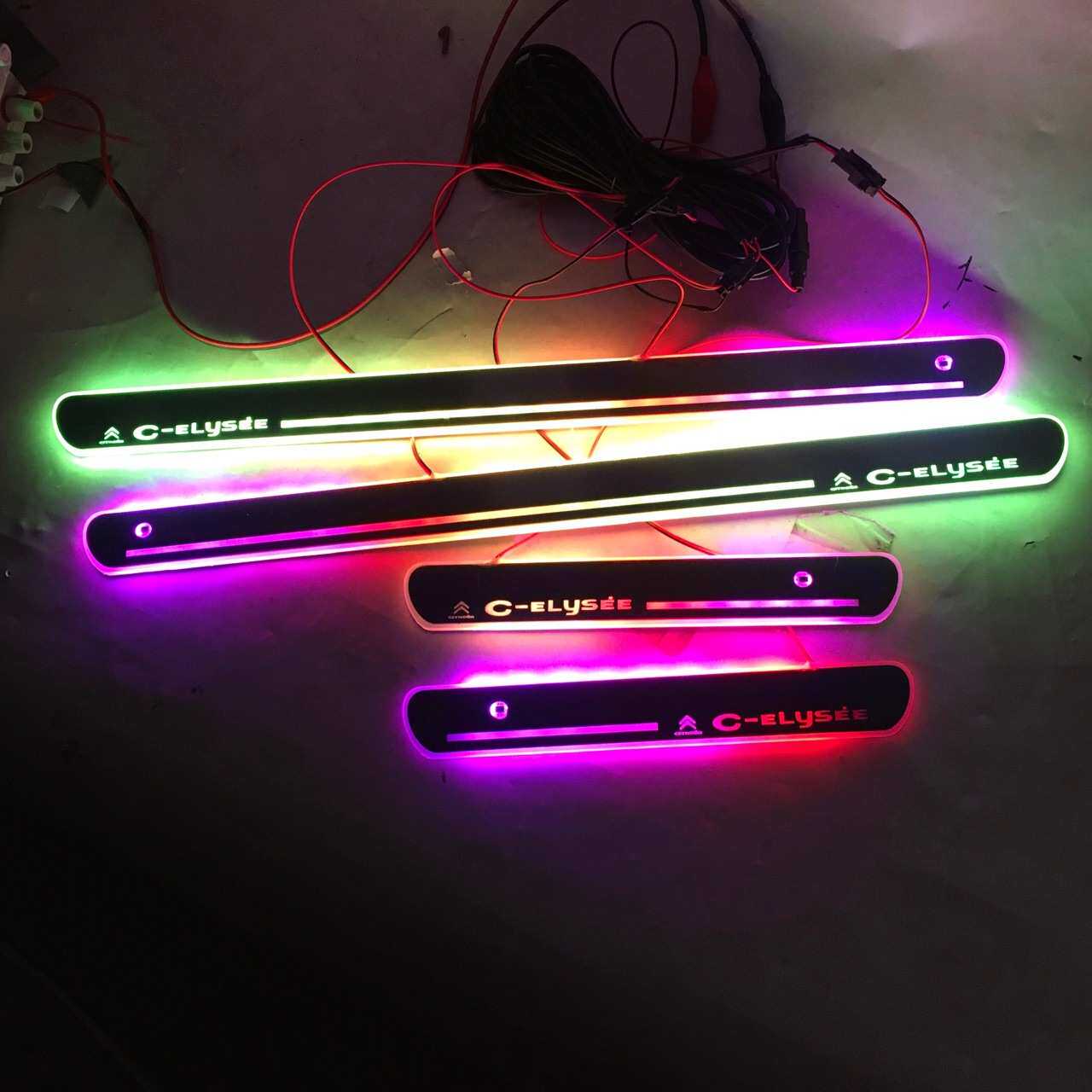 4片红外感应免破线款适用于爱丽舍斯门槛条带LED灯迎宾踏板改装