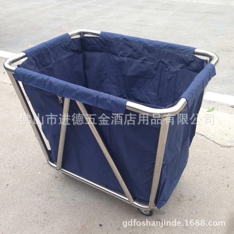 加厚锥形布车酒店房口车酒店布车清洁服务车加固酒店收集车