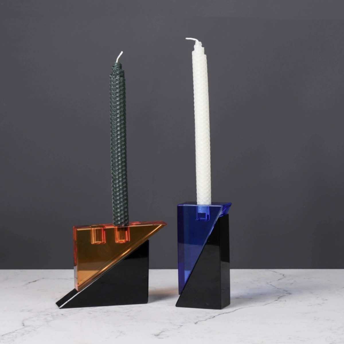 北欧现代彩色几何水晶烛台摆件样板间家居客厅餐厅酒柜装饰摆设,3C数码配件,摄像机配件,淘宝优惠券,粉丝福利购,淘宝优惠卷