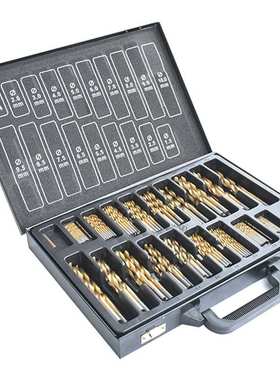 高速钢镀钛麻花钻170pcs电钻打孔直柄钻头1.0-10.0mm木工钻头组套