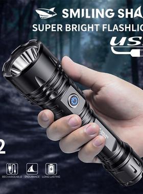 Rechargeable long-range laser outdoor strong light flashligh