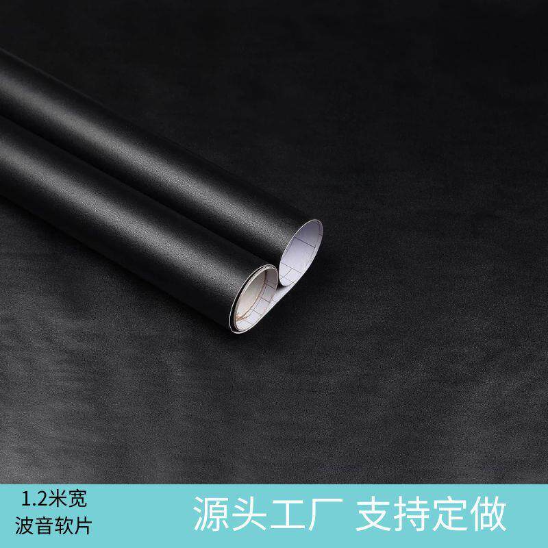 厂家直销自粘黑色白色波音软片贴纸自粘家具PVC墙纸防水装饰膜