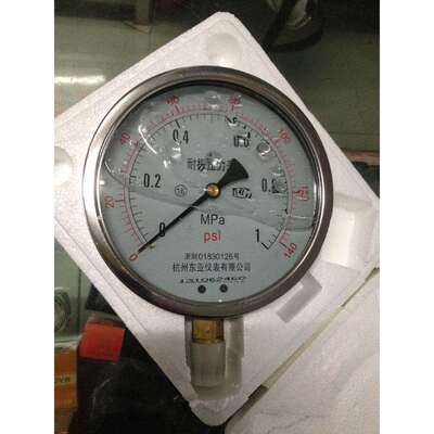 杭州东亚耐震压力表YN150 0.6MPA1MPA 1.6MPA 2.5MPA 表盘150MM
