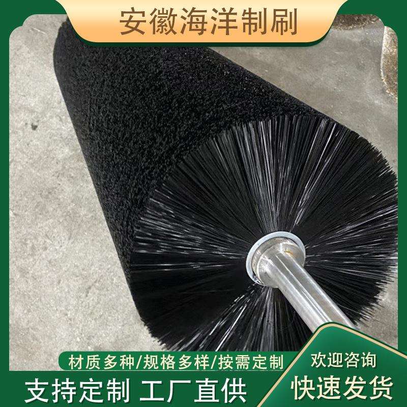 直供工业机械缠绕式毛刷辊 食品清洗滚筒刷辊 筛沙机防堵毛刷