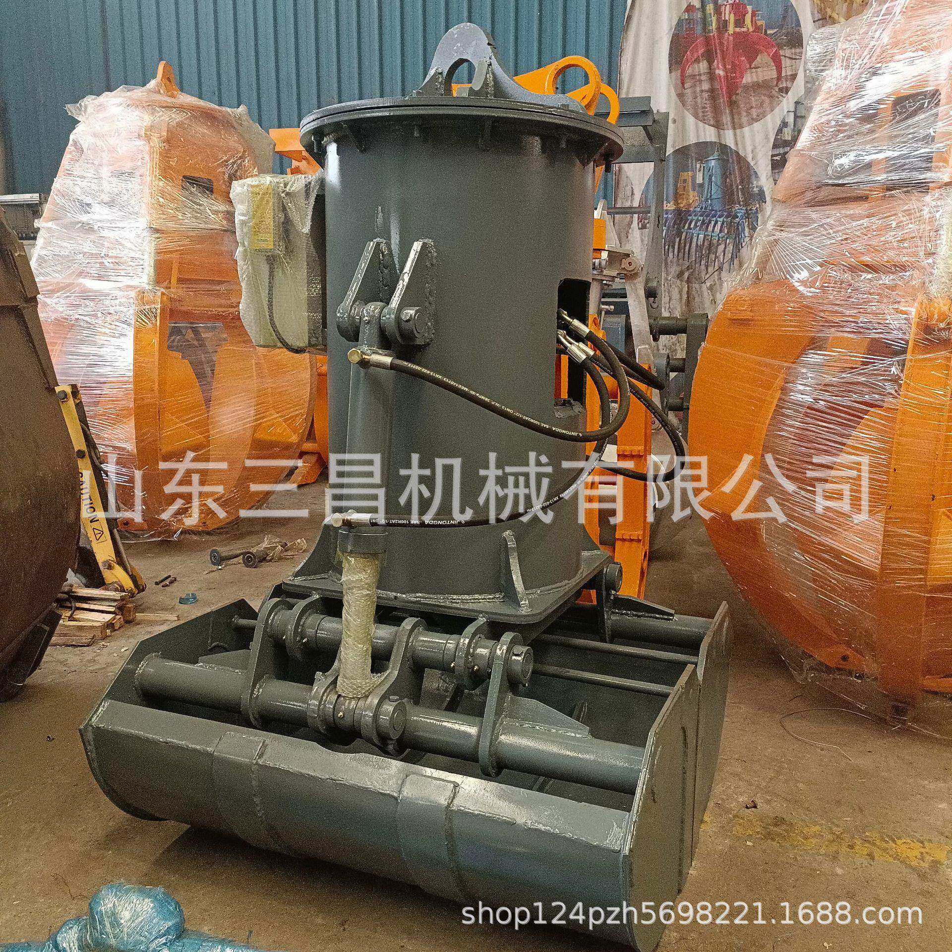 双开液压行吊贝壳斗厂家供应优惠河道挖沙贝壳抓斗