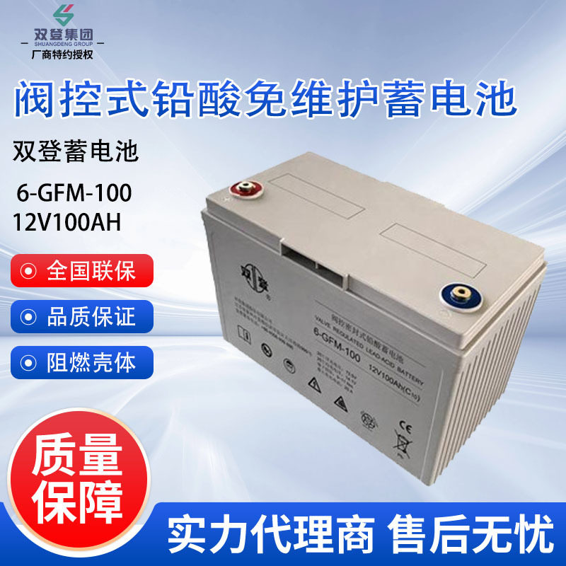 双登蓄电池6-GFM-100铅酸免维护蓄电池12V100AH机房UPS电源专用