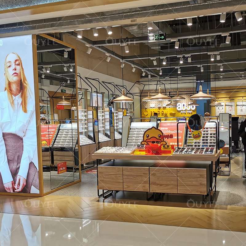 时尚眼镜展示柜 整店创意立式背柜近视眼镜展柜太阳镜墨镜展示架