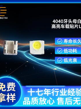 4040牙头母车载灯珠白光侧面高亮led发光二三极管高显指