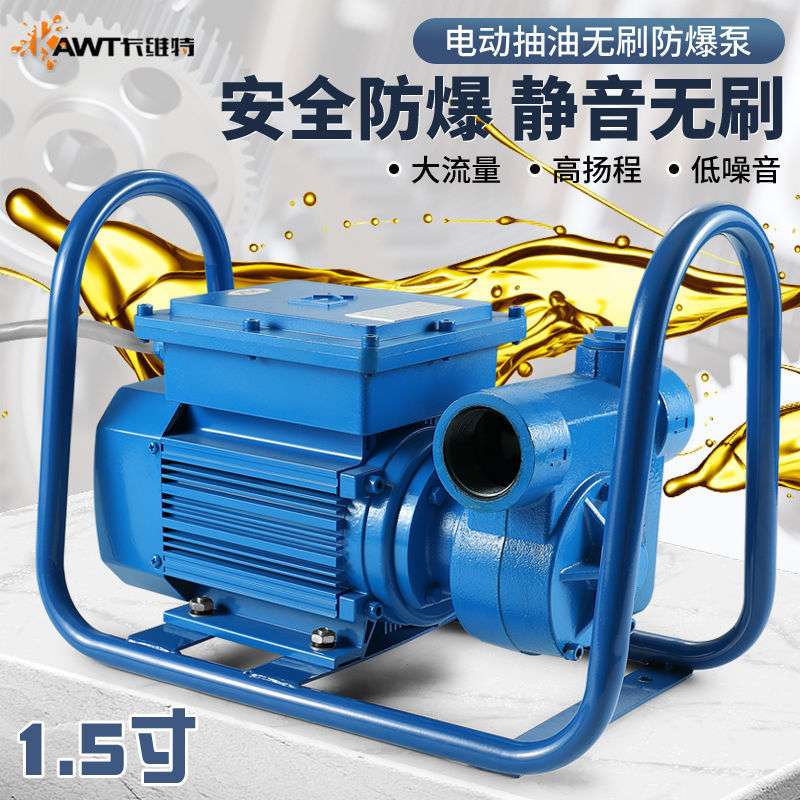 卡维特纯铜防爆电机汽油抽油泵12V24V220V车载小型防爆抽油垒德株
