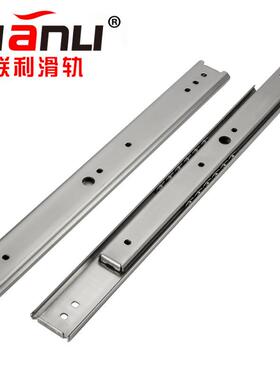 IDC14中载型35系列二节式带缓冲功能双向拉开304不锈钢工业滑轨