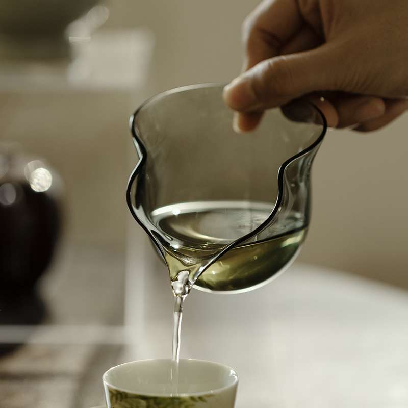 束刻 高硼硅玻璃公道杯葫芦茶海家用均杯匀杯茶道配件不烫手公杯