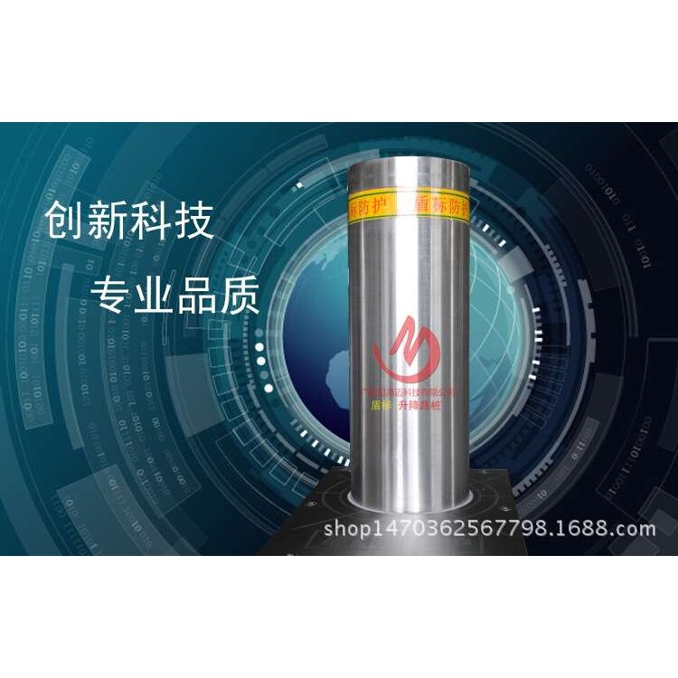 全自动升降路桩挡车桩 不锈钢液压升降防撞柱 学校安全防护路桩