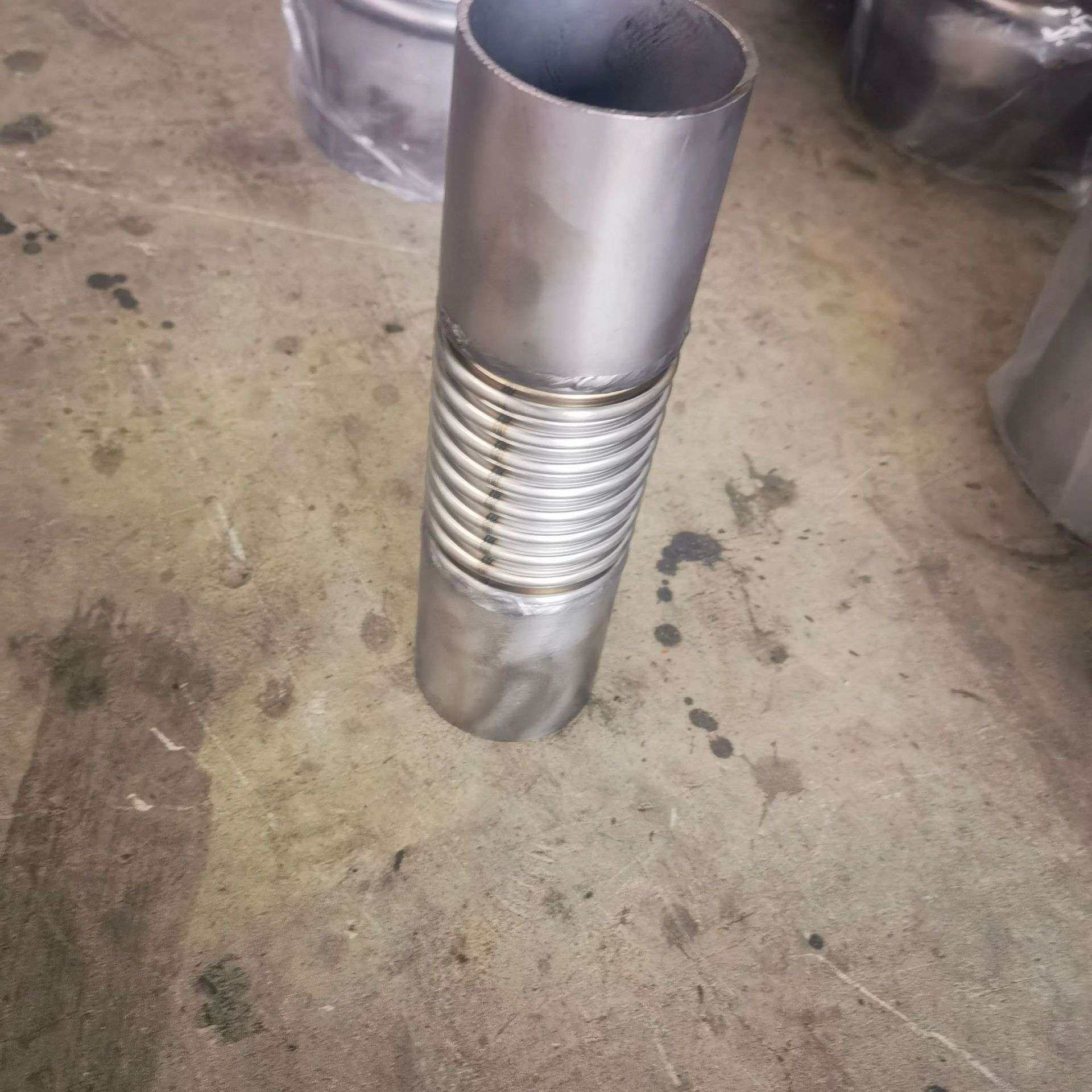不锈钢会展中心虹吸排水钢管配件焊接波纹304短管直接头长度可订