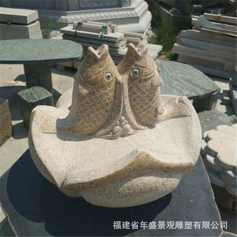 芝麻白动物石雕商场店面摆件石猫景观雕塑大理石雕像立体机雕厂家