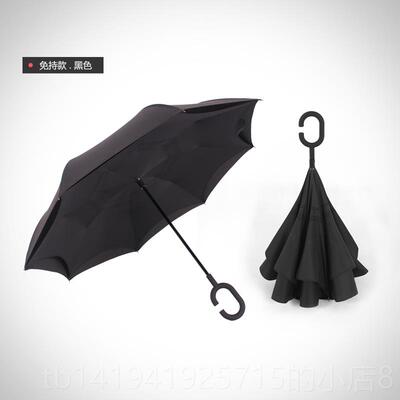 正品雨景创意自动反向伞伞双层免持式雨士长柄载男女汽车反转伞