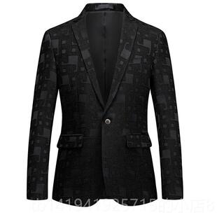 正品春秋季男士装韩版修身西外套加肥加大码夜西服男青年便服单店