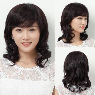正品真发假发长女发大波浪长卷妈中老年妈全头套自然发逼真透气锁