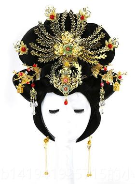 正品古装武媚娘假发套装皇套后反串妃贵造整顶头套贵妃头饰品套型