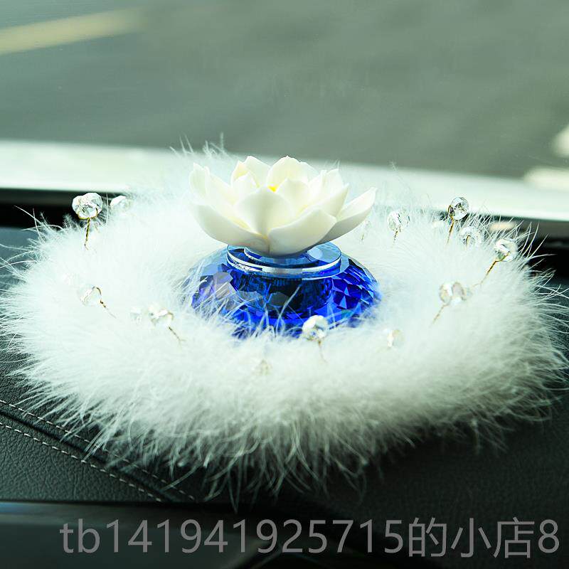 正品花车水载香座水晶车内饰品摆莲汽车装饰用品车上男士女车用件