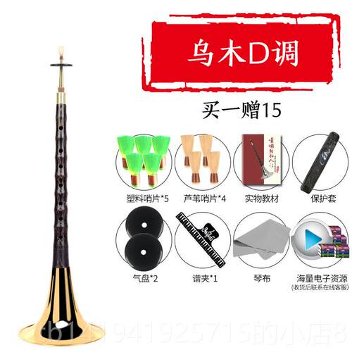 正品乌木黑木唢呐乐器套CE全F学GD调初者老专业儿童大小号红木檀