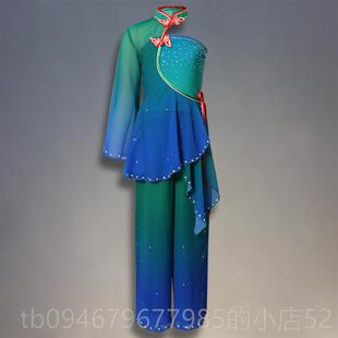 正品胶州秧歌舞服兰蹈花秋思奖同款舞蹈演出服咏扇荷舞艺考