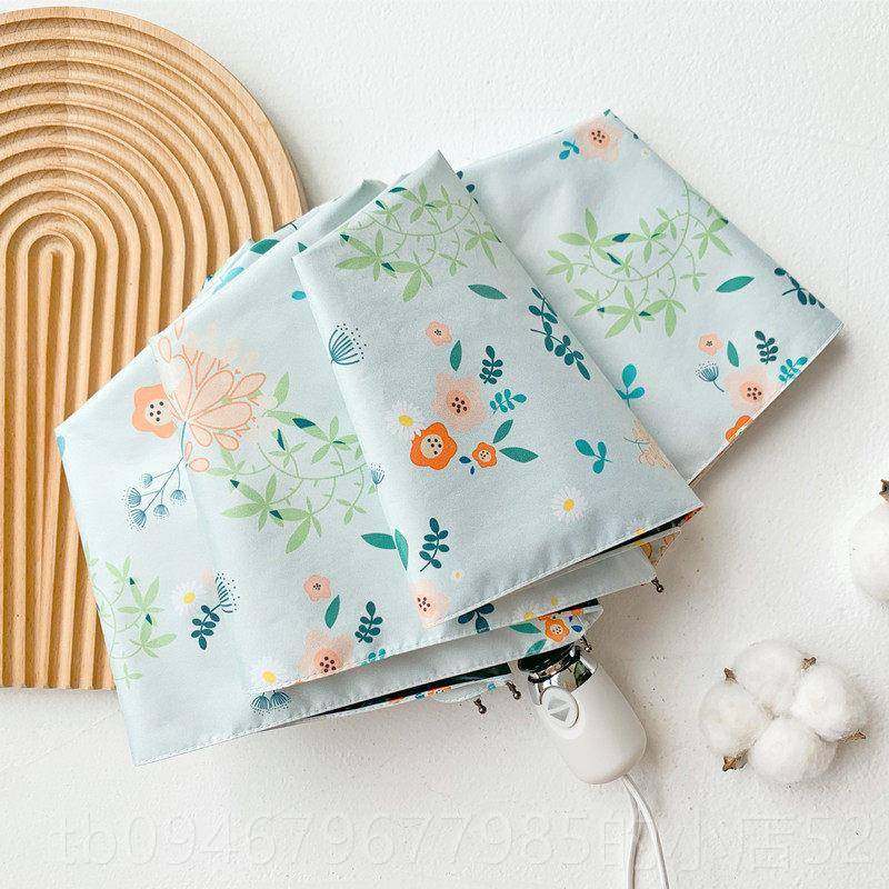 正品五折遮s小清新折叠晴雨伞i两用防晒紫外线 线学生韩版黑胶遮