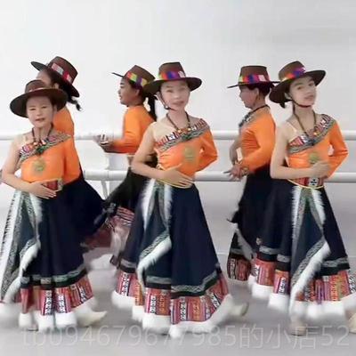 正品新溜款藏族舞服蹈溜溜的服康定溜的情表演次仁拉索群舞艺考大