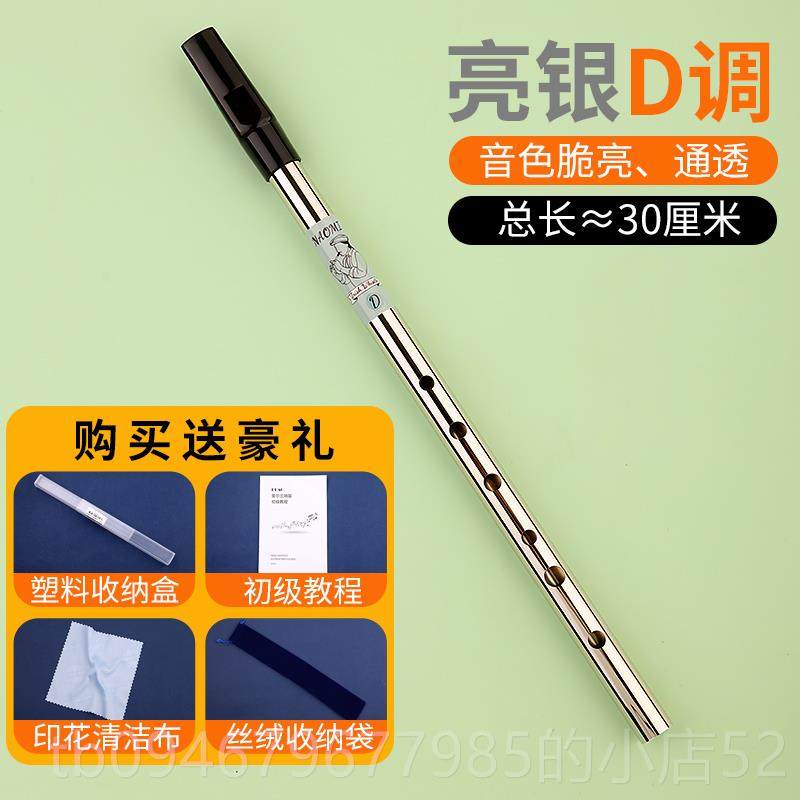 正品爱尔兰哨笛新初学者入门学生口笛6cd调风笛款金属笛笛子孔直