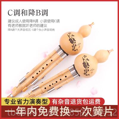 正品郎 楠七孔葫芦丝成竹人学生入门初学演奏型C筚 调降B调 云南