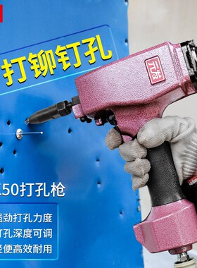 元发DK50铆钉打孔枪气动打孔机器 彩钢板铁皮广告字牌冲孔打洞机