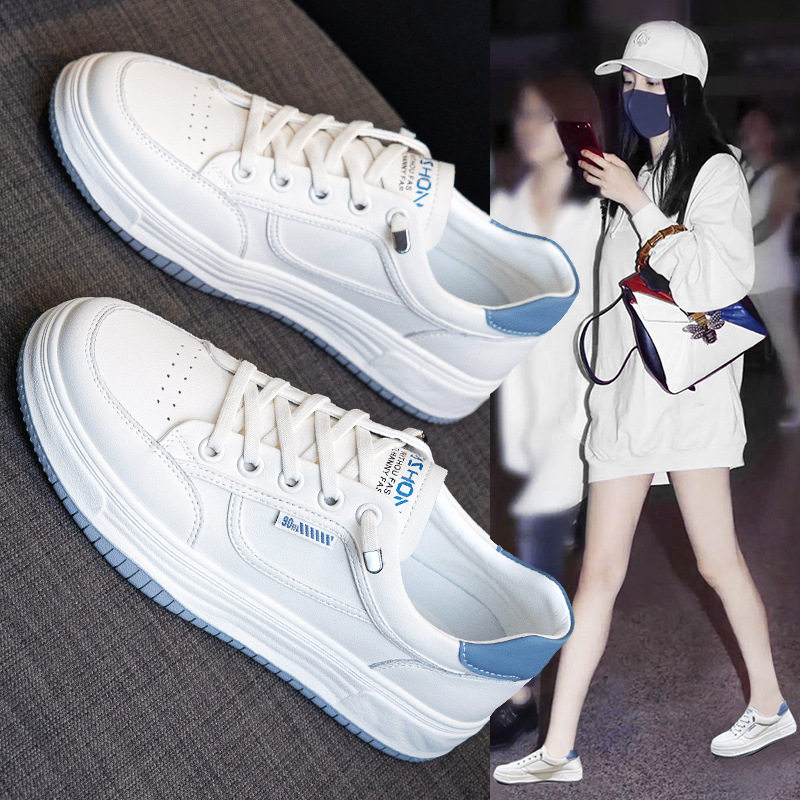 真皮小白鞋女爆款鞋2026春夏新款ins潮百搭厚底板鞋女休闲运动鞋