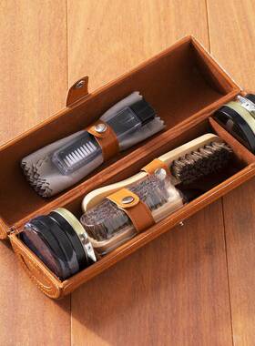 工厂直供擦鞋套装鞋油鞋刷真皮皮鞋旅游鞋黑色无色鞋油保养油套装