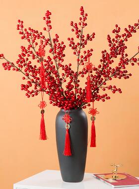 粗陶瓷陶覆黑色陶罐砂石黑花瓶摆件黑客厅银柳落地大号冬青古干