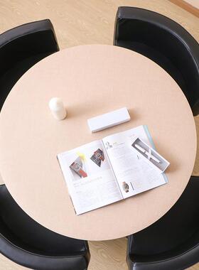 c台布圆桌布桌蓝色办公书桌纯桌布SJYZ-03圆形pv桌垫防水防油免洗